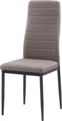 Scaun Bucatarie cadru metal negru+stofa material maro Bortis Impex 