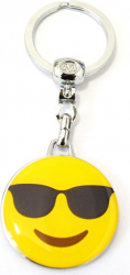 Breloc cheie din metal - Emoticon Ochelari - Motor Starter 
