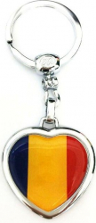 Breloc cheie din metal - Inima Romania - Motor Starter 
