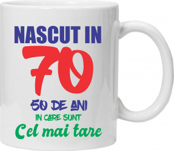 Cana personalizata cu textul nascut in 