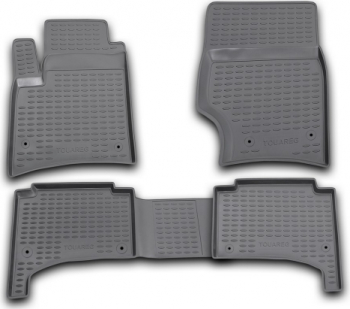 Set covorase cauciuc negre tip tavita Premium/Personalizat 3D compatibil VW Touareg I 10/2002-2010 