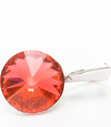 Pandantiv Argint DaviCristals cu cristale Swarovski un singur cristal padparadscha 