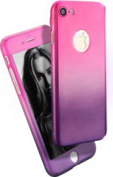Husa MyStyle 360 grade Degrade fata-spate compatibila iPhone 7 Plus cu folie de protectie inclusa 