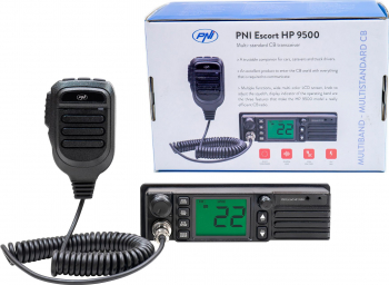 Statie radio CB PNI Escort HP 9500 multistandard ASQ VOX Scan 4W AM-FM alimentare 12V24V mufa de bricheta inclusa 