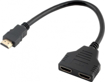 Adaptor Gembird HDMI A tata / 2x HDMI A mama negru 