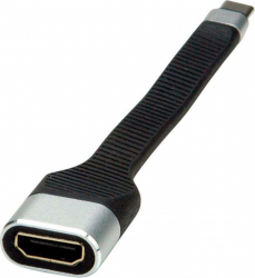 Adaptor USB tip C la HDMI 4K T-M Negru 0.13m Roline 12.03.3212 