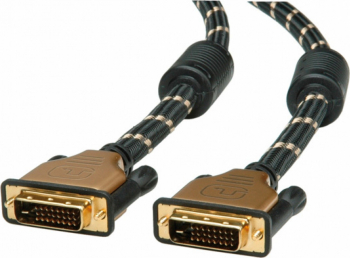 Cablu DVI 24+1pini Dual Link GOLD 2m T-T Roline 11.04.5512 