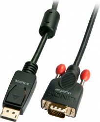 Cablu Displayport la VGA T-T Negru 2m Lindy L41942 