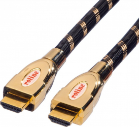 Cablu HDMI GOLD Ultra HD Cable + Ethernet 2m Roline 11.04.5691 