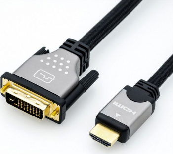 Cablu HDMI la DVI-D 24+1 pini T-T 2m Roline 11.04.5871 