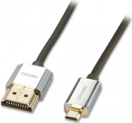 Cablu HDMI la micro HDMI-D Premium CROMO Slim 1m Lindy L41681