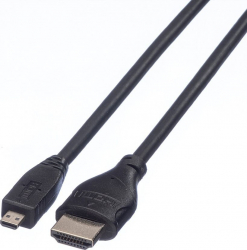 Cablu HDMI - micro HDMI High-Speed cu Ethernet Tata- Tata 2 m Roline 