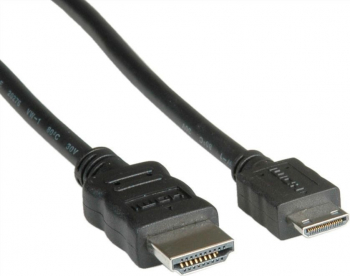 Cablu HDMI mini High-Speed cu Ethernet Tata- Tata mini 2 m Roline 