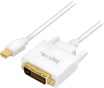 Cablu Mini DisplayPort LogiLink DP 1.2 to DVI alb 1.8m "CV0137"