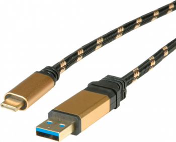 Cablu USB 3.1 la USB tip C T-T 1m Gold Roline 11.02.9013 