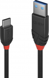Cablu USB 3.1 tip A la tip C Black Line 3A 1.5m Negru Lindy L36917