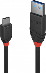 Cablu USB 3.1 tip A la tip C Black Line 3A 1m Negru Lindy L36916 