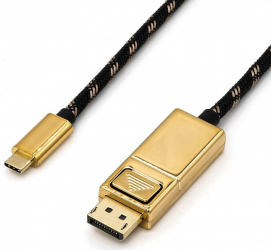 Cablu USB-C la Displayport v1.2 4K60Hz GOLD T-T 1m Roline 11.04.5848 