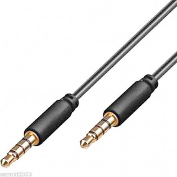 Cablu audio 4 pini jack 3 5mm tata la jack 3 5mm tata contacte aurite Goobay 
