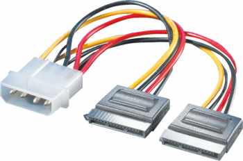 Cablu de alimentare Molex la 2 x SATA 12cm Roline 11.03.1050 