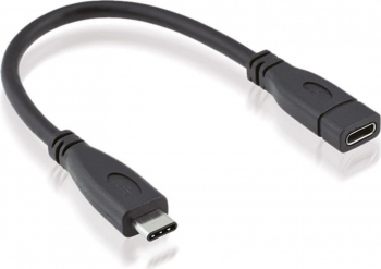 Cablu prelungitor USB 3.1-C T-M negru 0.15m Roline 11.02.9015 