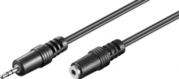 Cablu prelungitor audio 2.5mm stereo tata - 2.5mm stereo mama 2.0m 
