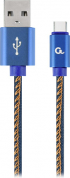 GEMBIRD CC-USB2J-AMCM-1M-BL Gembird Premium jeans (denim) Type-C USB cable with metal connectors 1m blue 