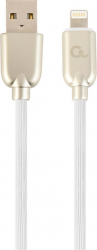 GEMBIRD CC-USB2R-AMLM-2M-W Gembird Premium rubber 8-pin charging and data cable 2m white 