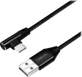 LOGILINK CU0138 LOGILINK - USB 2.0 Cable USB-A male to USB-C (90° angled) male 1m 