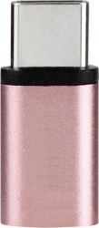 Adaptor Aluminium Micro-USB to Type-C MTP Premium Rose Gold Accente Negre 