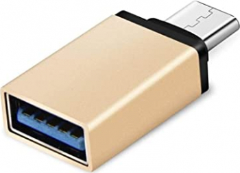Adaptor Aluminium OTG USB Type C tata la USB 3.0 mama Gold 