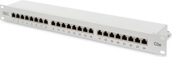 Patch Panel Cat.5e 24xRJ45 STP gri ecranat Digitus