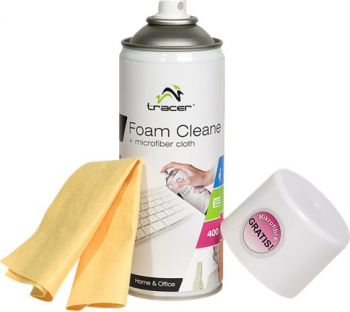 TRACER TRASRO42105 Tracer spuma curatare 400 ml + Microfibra