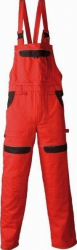 Pantaloni salopeta cu pieptar Cool Trend rosu-negru marimea 54