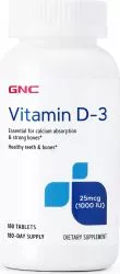 GNC Vitamin D-3 1000 IU Vitamina D-3 - 25 mcg 1000 UI 180 tb ...