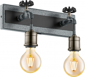 Aplica EGLO GOLDCLIFF 49102 E27 2X60W Argintiu antichizat 
