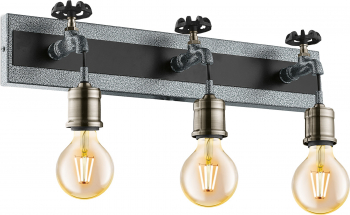 Aplica EGLO GOLDCLIFF 49103 E27 3X60W Argintiu antichizat 