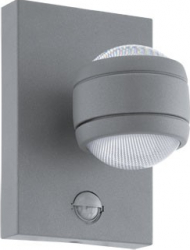 Aplica exterior cu senzor de miscare EGLO SESIMBA 1 96019 LED 2X3.7W 560lm 3000K IP44 Argintiu 