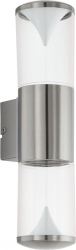 Aplica exterior EGLO PENALVA 94812 LED 2X3.7W 560lm 3000K IP44 Inox alb transparent 