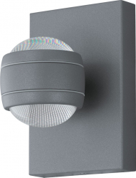 Aplica exterior EGLO SESIMBA 94796 LED 2X3.7W 560lm 3000K IP44 Argintiu 