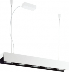 Lustra dimmabila EGLO BADALONA 39372 LED 5X5.4W 2550lm 3000K Alb negru 