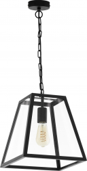 Pendul EGLO AMESBURY 1 49882 E27 1X60W Negru transparent 