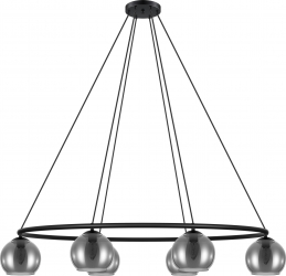 Pendul EGLO DAGUELLA 39578 E14 6X25W Negru negru transparent 