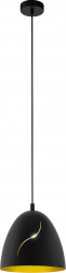 Pendul EGLO HUNNINGHAM 49093 E27 1X60W and Ø 275mm Negru auriu 