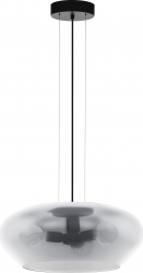 Pendul EGLO PRIORAT 39658 E27 3X20W and Ø 500mm Negru negru transparent 