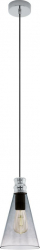 Pendul vintage EGLO FRAMPTON 1 49154 E27 1X60W and Ø 175mm Fumuriu negru transparent 