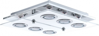 Plafoniera EGLO CABO 30932 GU10 6X3W Crom alb transparent