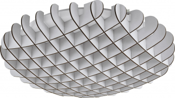 Plafoniera lemn EGLO VALDECABRAS 98428 LED 33.5W 3900lm 3000K and Ø 510mm Maro alb 