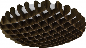 Plafoniera lemn EGLO VALDECABRAS 98429 LED 33.5W 3900lm 3000K and Ø 510mm Maro alb