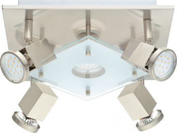 Plafoniera spot EGLO PAWEDO 93084 GU10 5X3W Crom alb transparent 